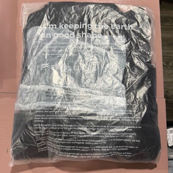 New Plush Rib Half Zip Sweatshirt Black - Picture 5 of 5